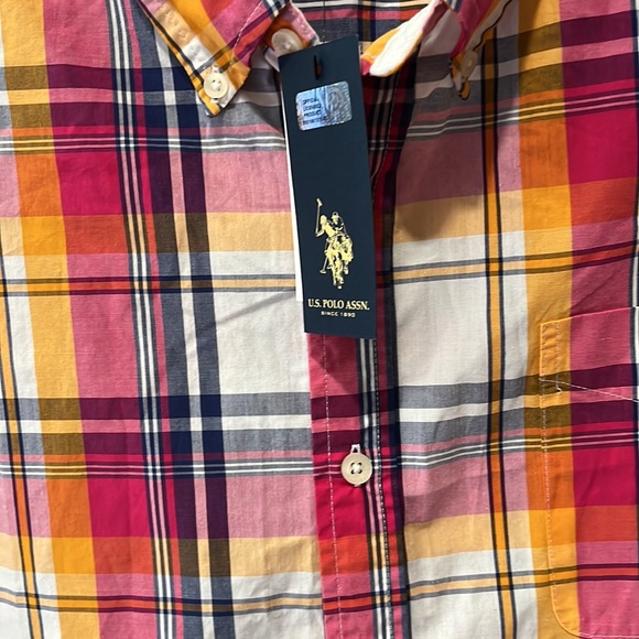 U.S POLO ASSN plaid buttons one Mens shirts XXL- NWT - Picture 3 of 6